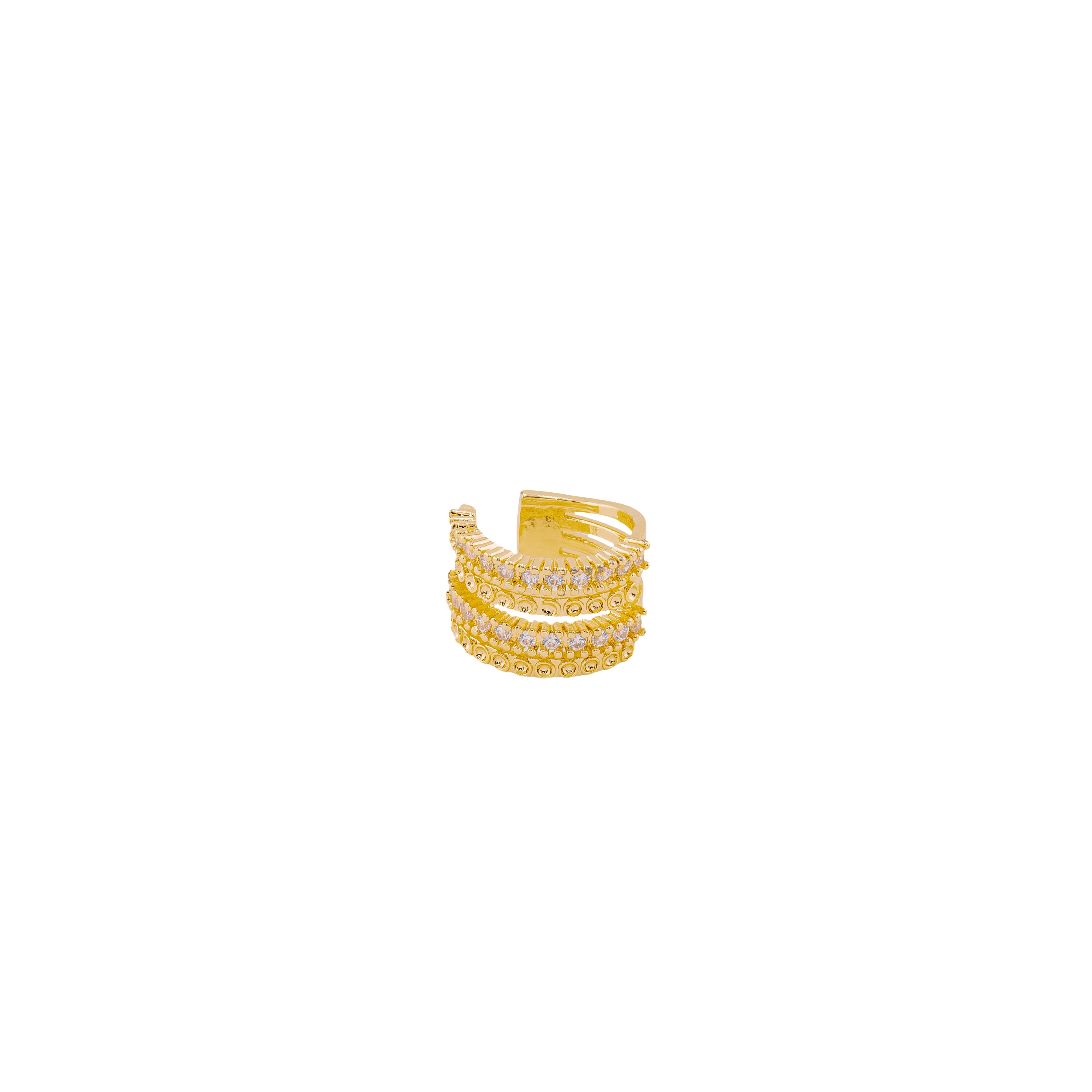 Ear cuff para mujer en baño de oro