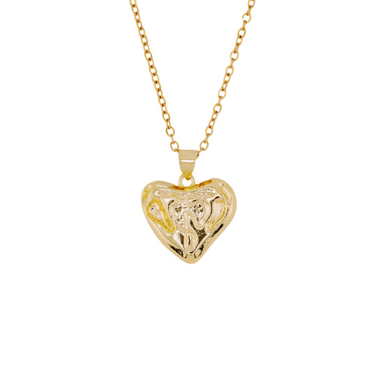 Messy heart necklace