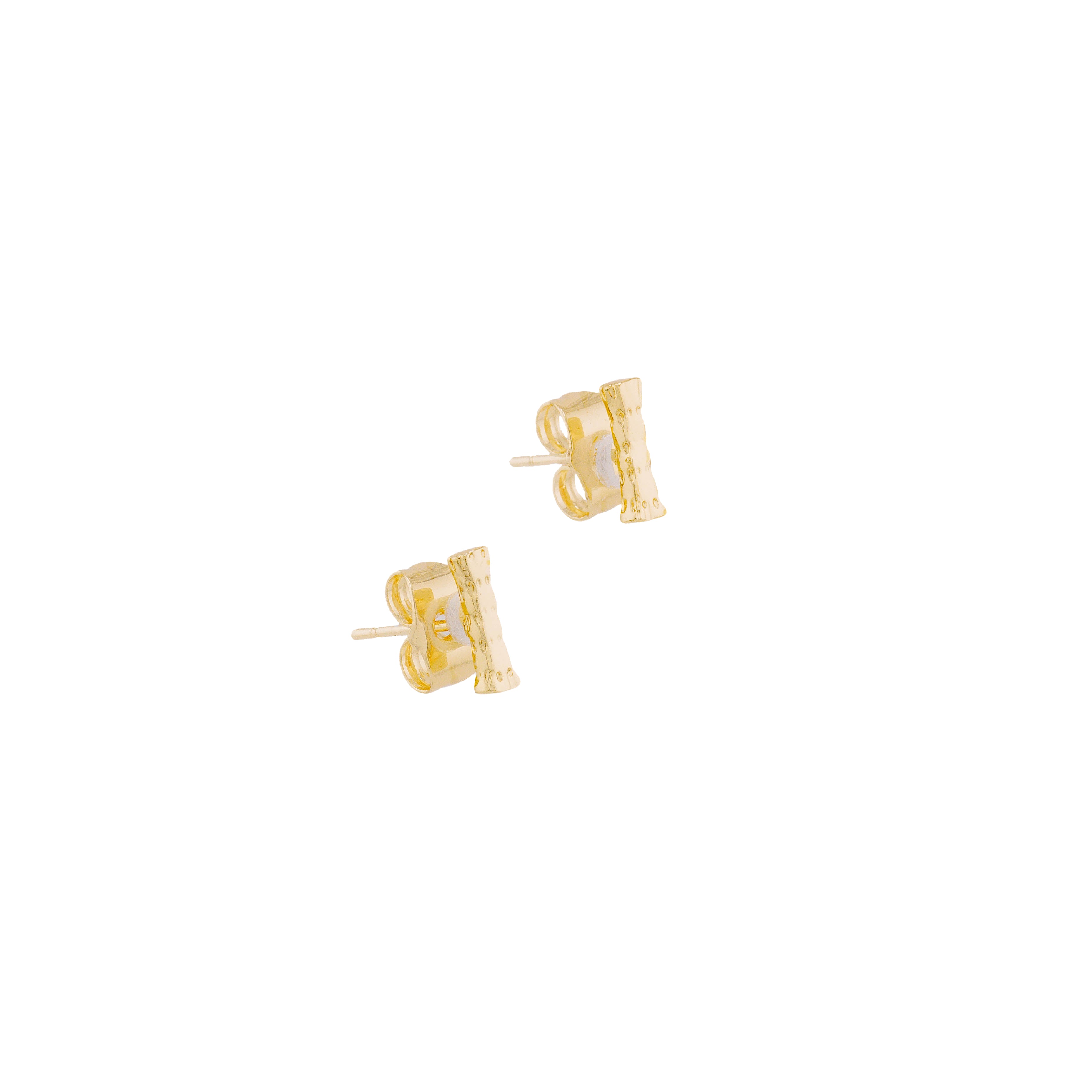 Gold initial earrings