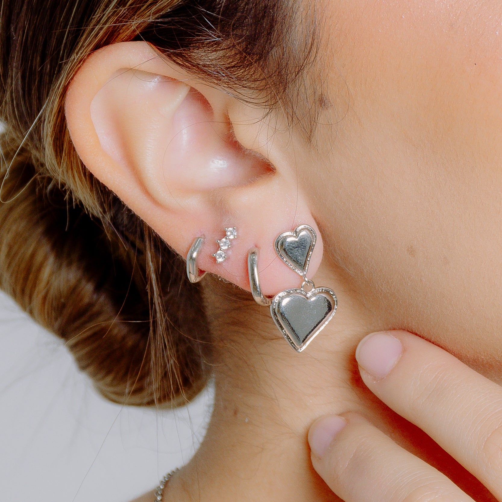 Double love earrings