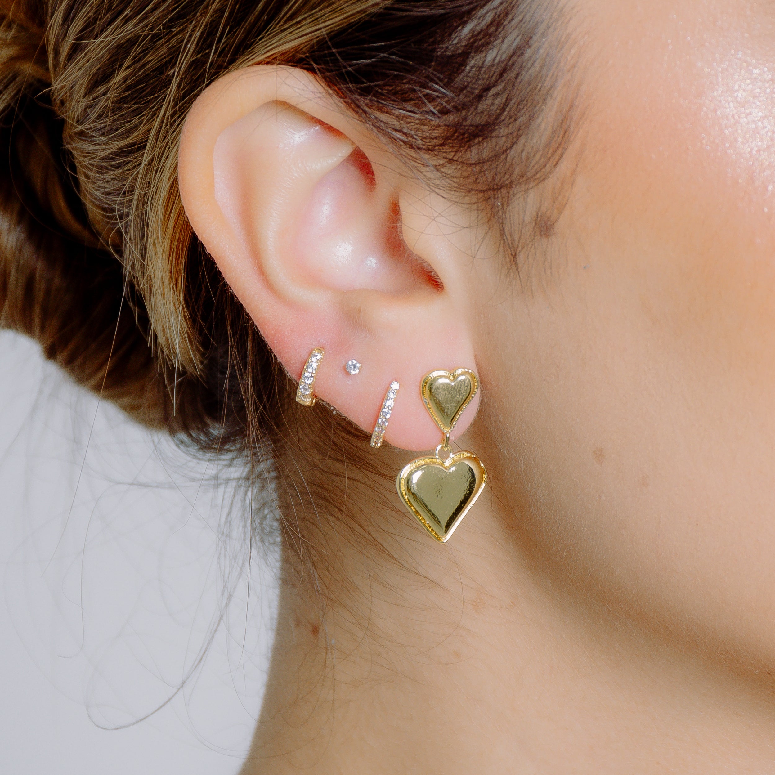 Double love earrings