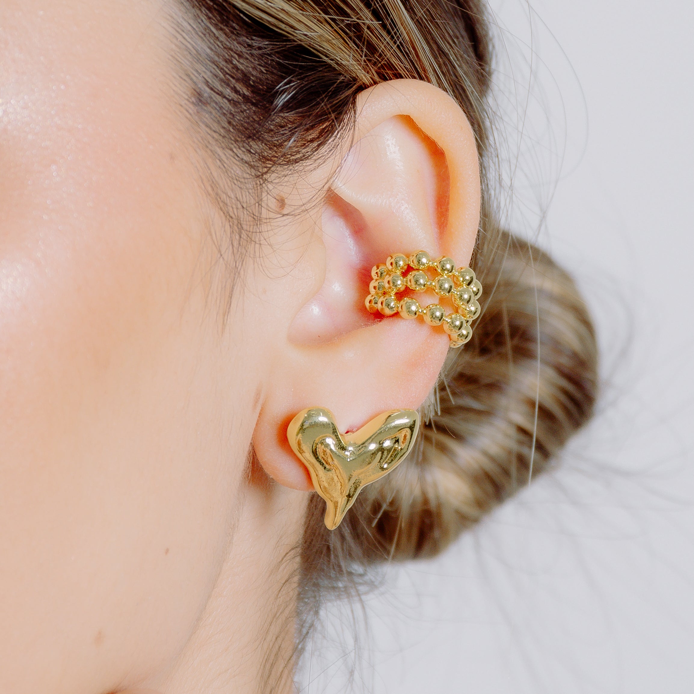 Melted love earrings